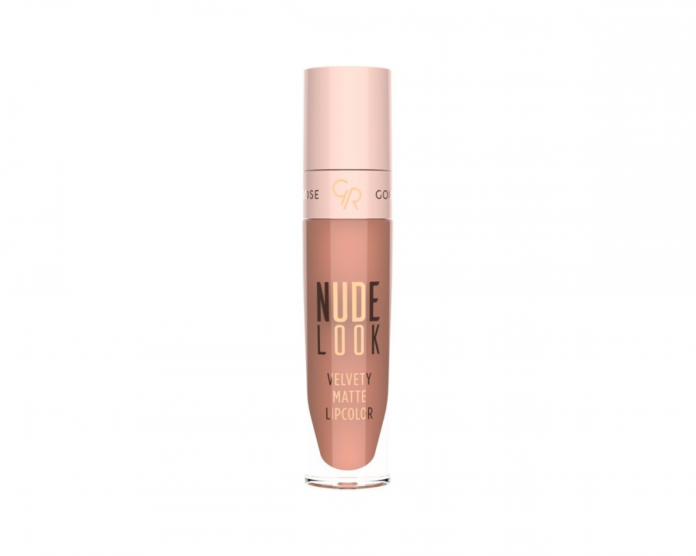 GOLDEN ROSE VELVETY MATTE LIQUID LIPSTICK LIPCOLOR NUDE LOOK 