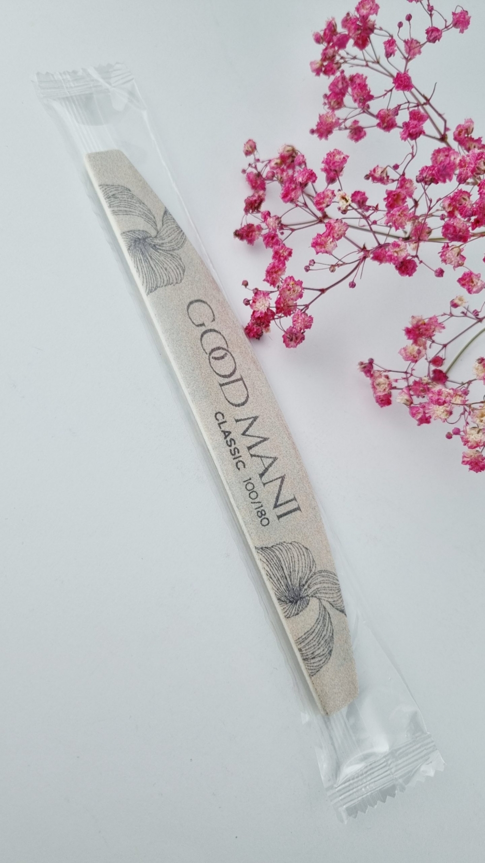 GOOD MANI STANDARD NAIL FILE HALF MOON SAFTY PACKAGE 100/180 (25pcs)