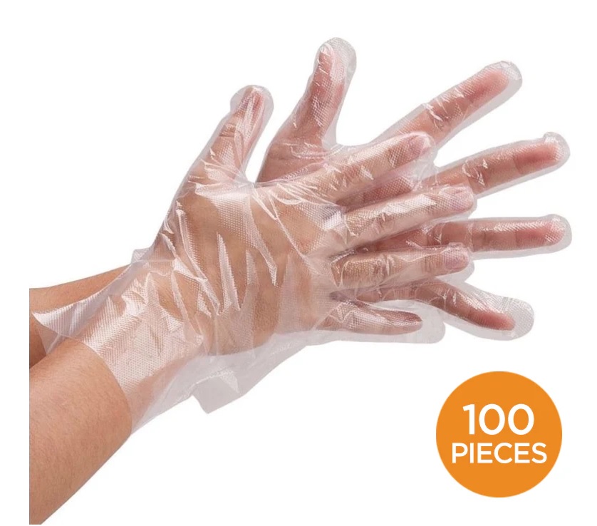 MERCATOR HDPE CLEAR DISPOSABLE GLOVES SIZE M 100 pcs