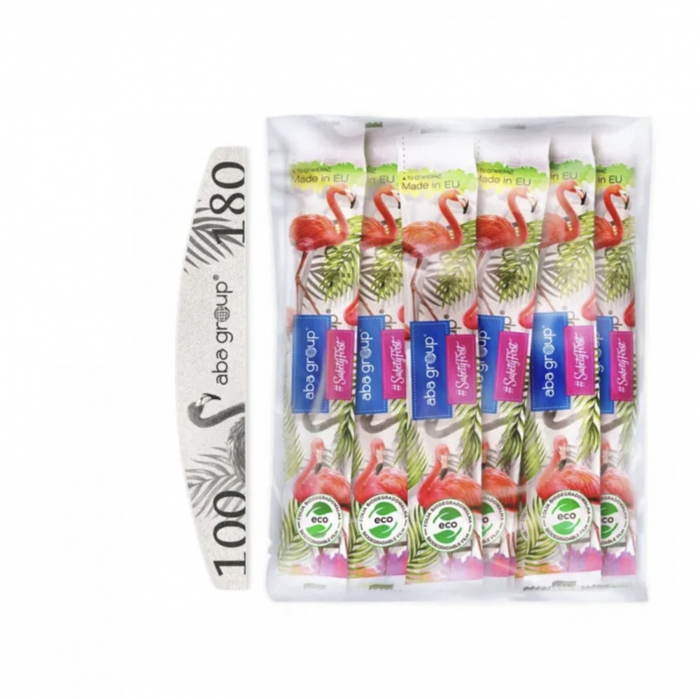 ABA GROUP SAFE PACKAGE NAIL FILE HALF MOON 100/180 SLIM (25pcs)