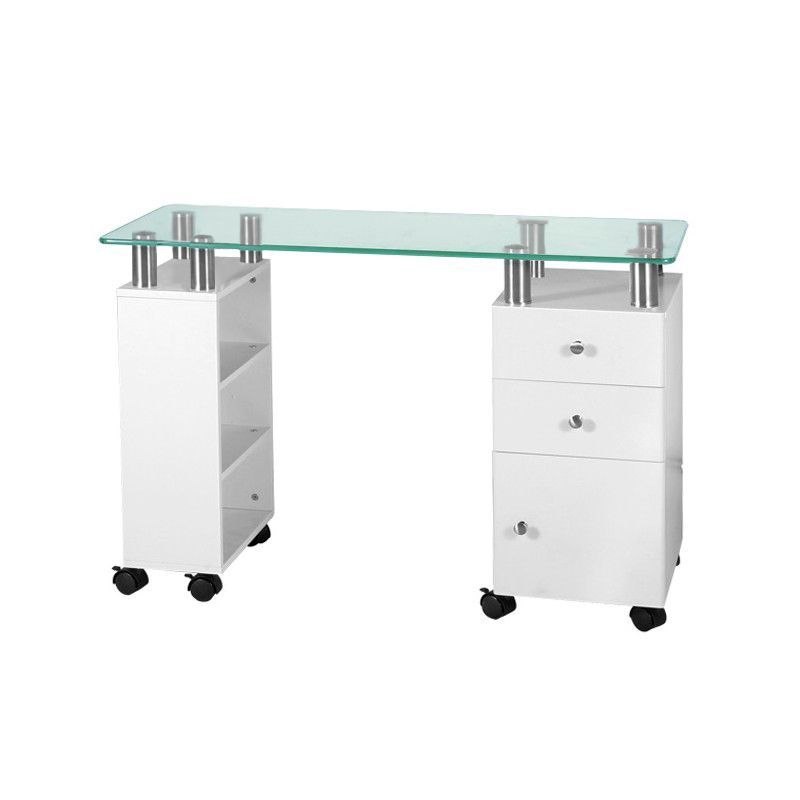 ACTIVESHOP COSMETIC DESK GLASS 013C WHITE