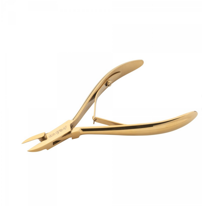 ABA GROUP GOLD PEDICURE PLIERS STRAIGHT TWO-SPRING (1094)