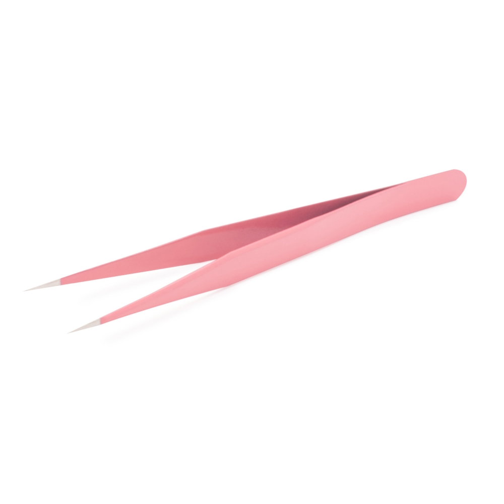 ABA GROUP EYELASH TWEEZERS STRAIGHT PINK