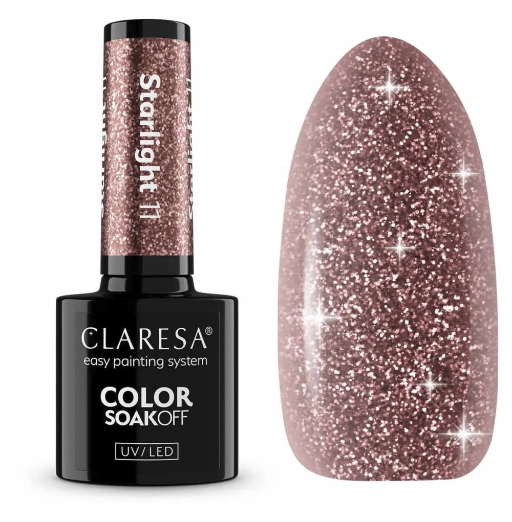 CLARESA GEL POLISH COLOUR STARLIGHT 5ml (Flash Effect)