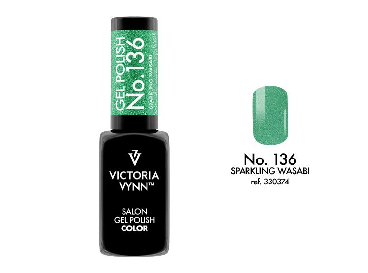  VICTORIA VYNN GEL POLISH 136 SPARKLNG WASABI 8ML SALE 