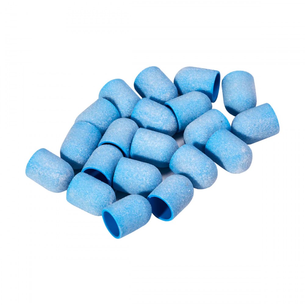 EXO BLUE MED ABRASIVE CAP 10MM /220 20PCS 