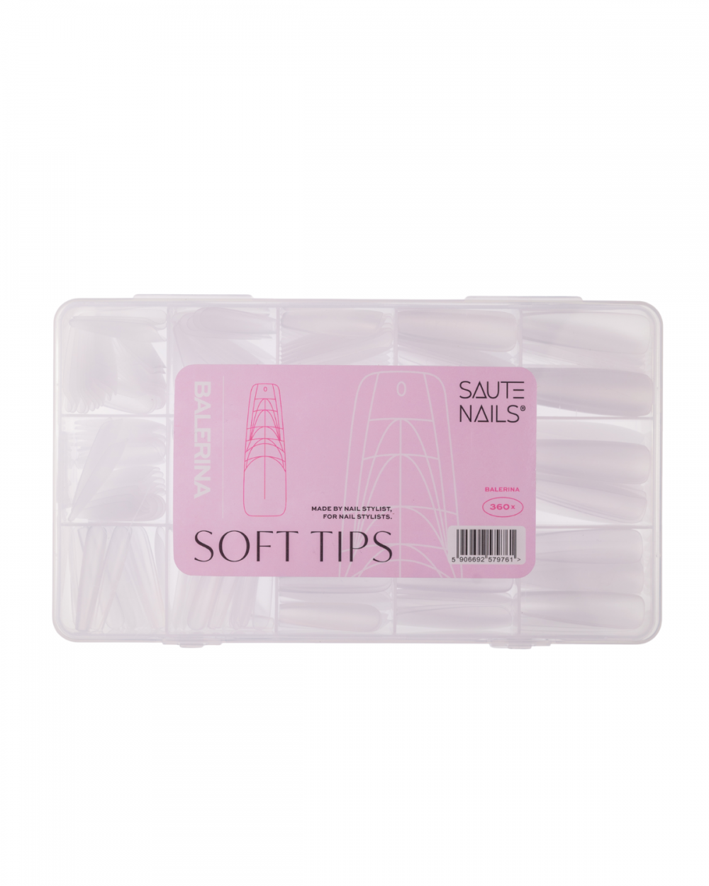 SAUTE NAILS SOFT TIPS BALLERINA 360pcs