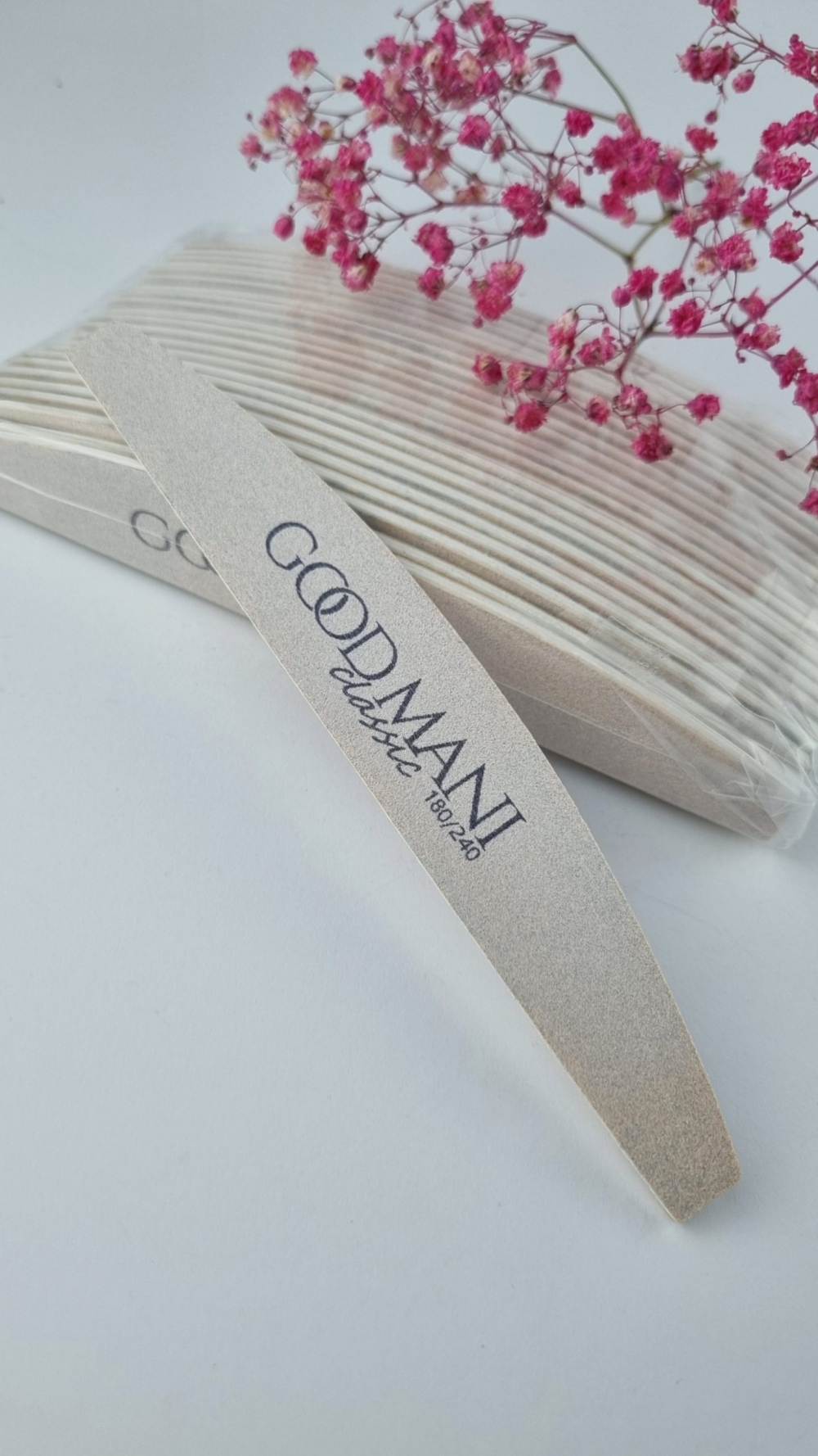 GOOD MANI STANDARD NAIL FILE HALF MOON 180/240 (25pcs)