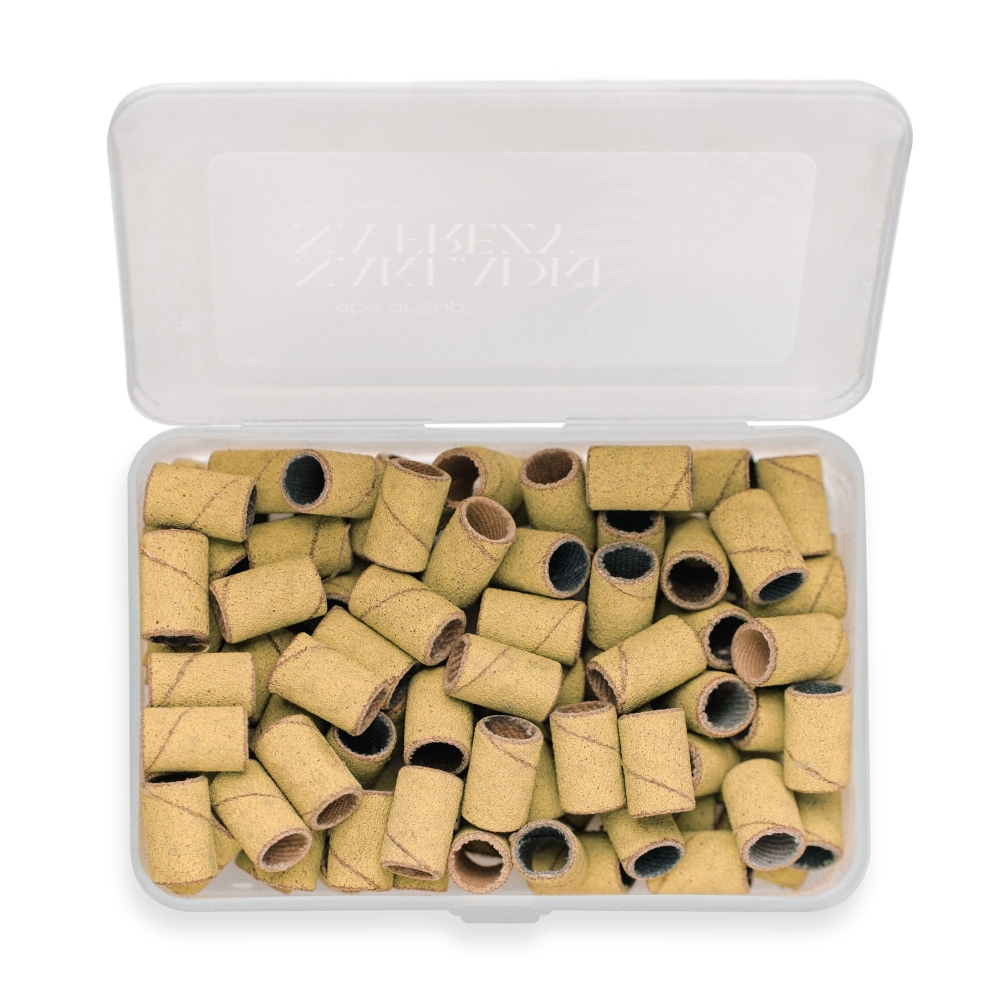 ABA GROUP CYLINDRICAL NAIL DRILL BITS GRIT 100 100 PCS - YELLOW