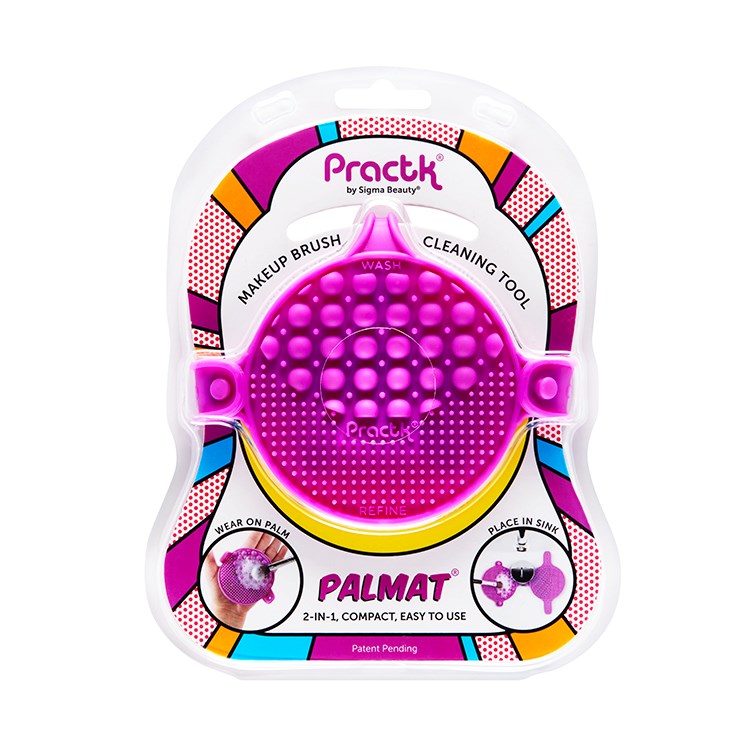 PRACTK PALMAT MAKEUP BRUSH  CLEANING TOOL