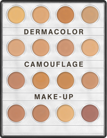 KRYOLAN DERMACOLOR CAMOUFLAGE CREME MINI PALETTE 16 COLORS MEDIUM