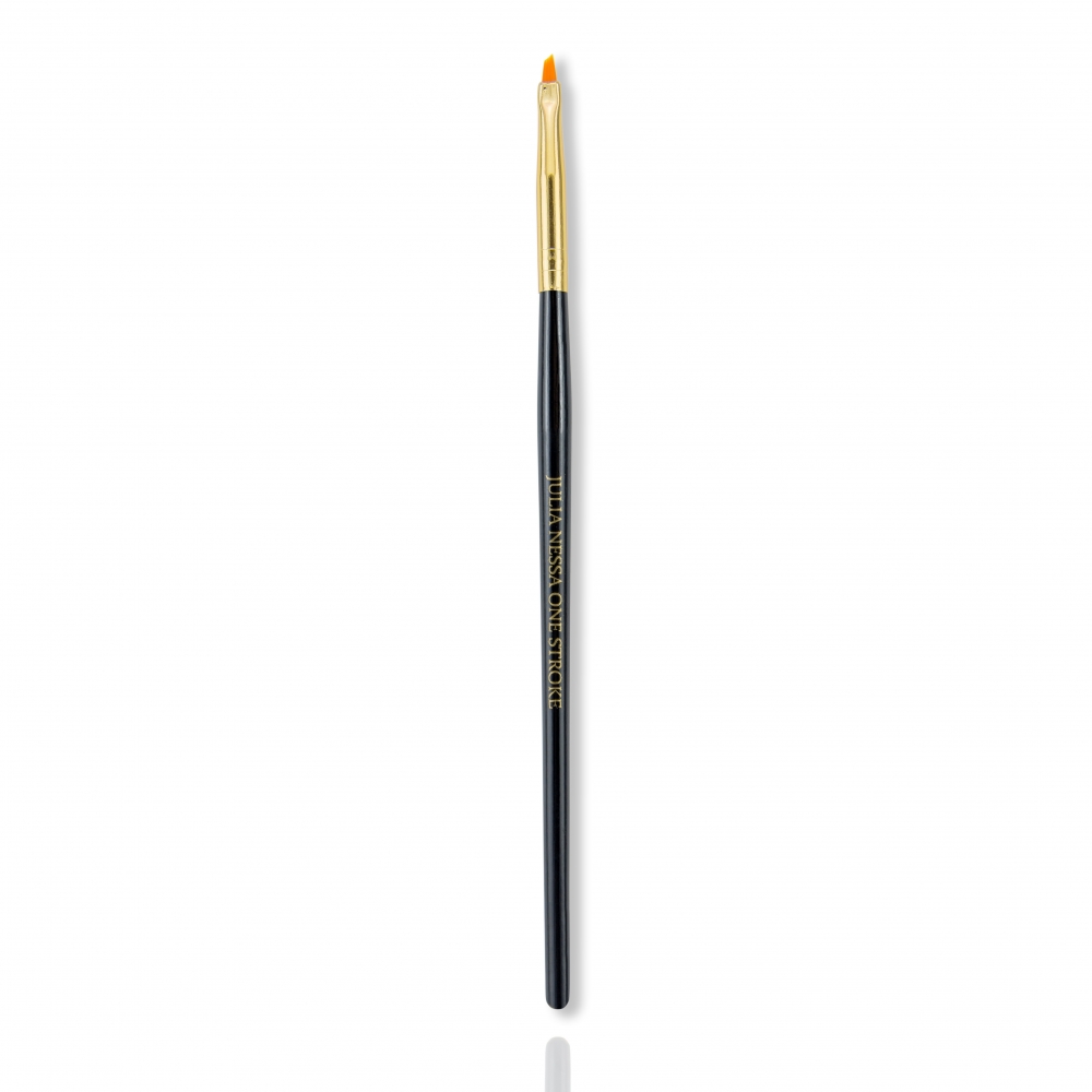 JULIA NESSA WOOD ONE STROKE 0' NAIL BRUSH - GOLD 