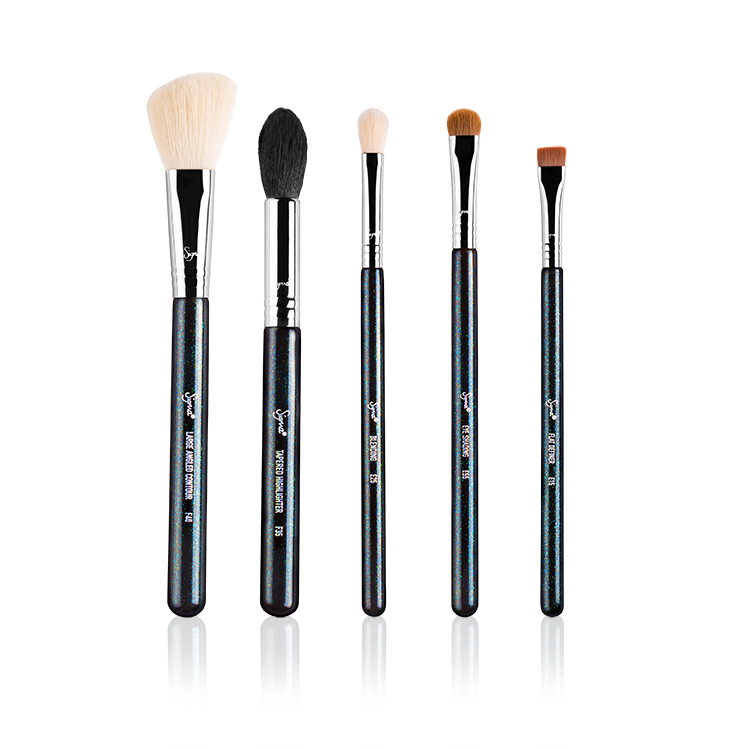 SIGMA BEAUTY NIGHTLIFE BRUSH SET GLITTER HANDLES 