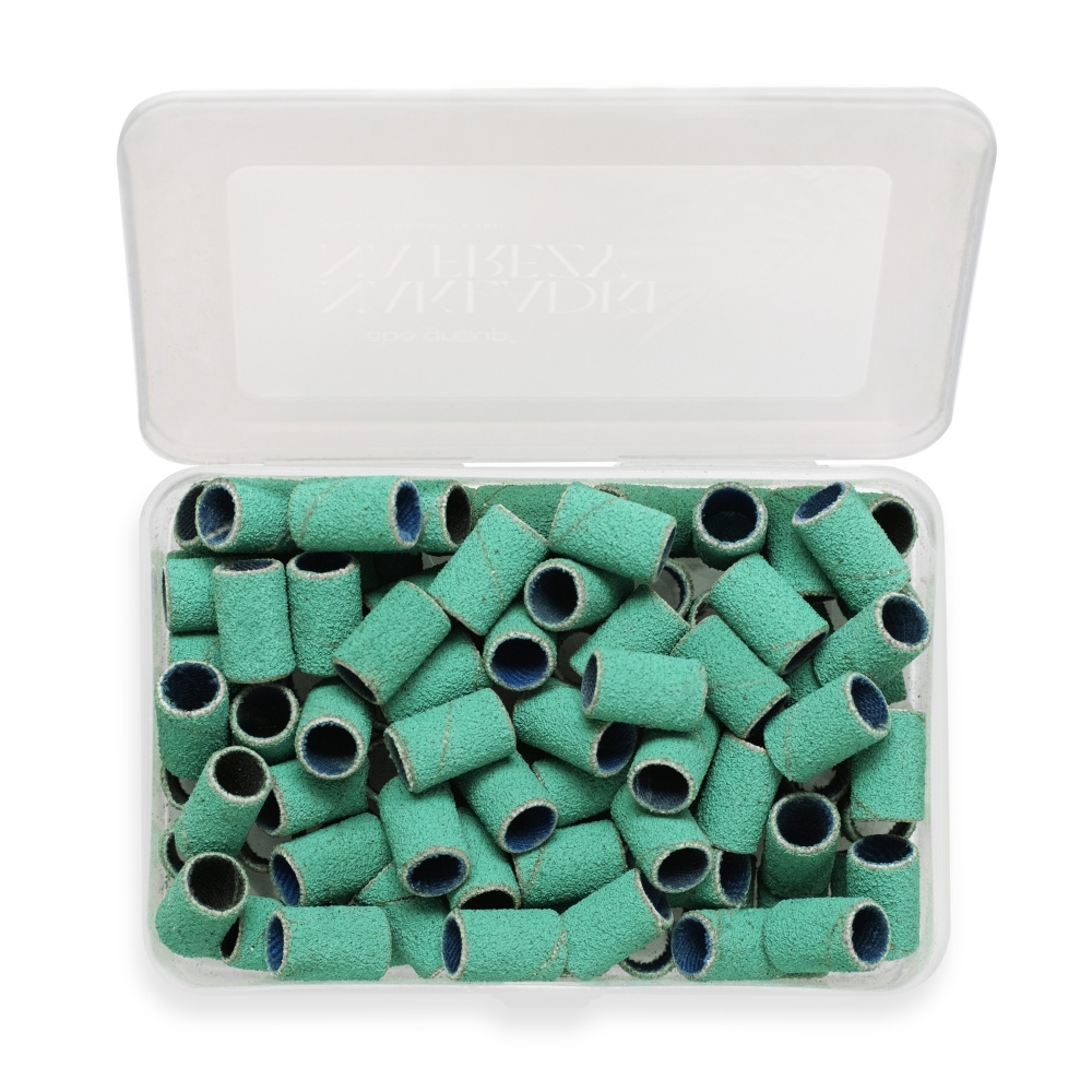 ABA GROUP CYLINDRICAL NAIL DRILL BITS GRIT 150 100 PCS - TURQUOISE
