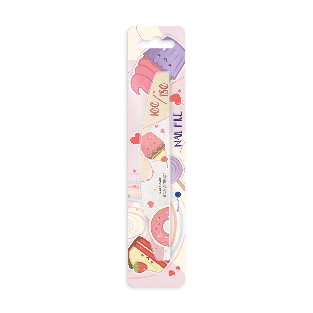 ABA GROUP NAIL FILE LIMITED EDITION  HALFMOON 100/180 NAILS CARE  SKINPACK COOKIES