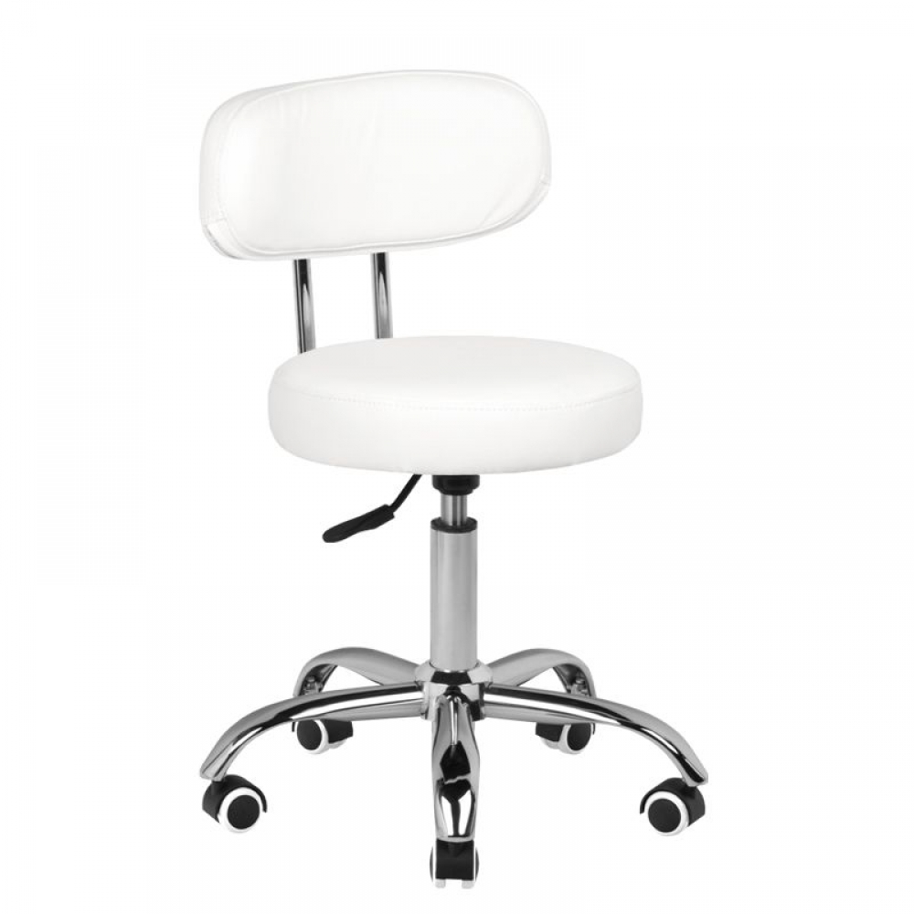 Cosmetic stool for pedicure a-007 white (119727)