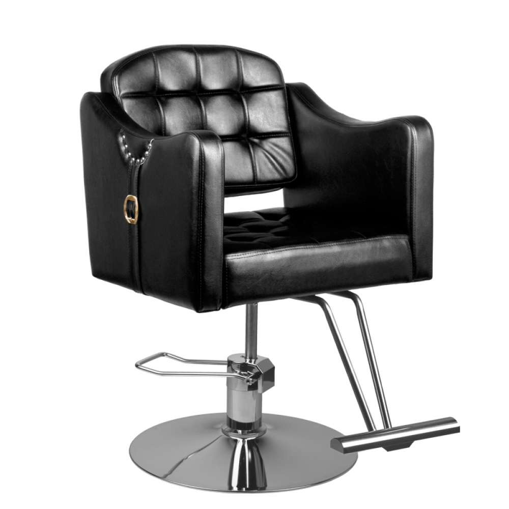 Hair system hairdressing chair 0-90 black (123788)