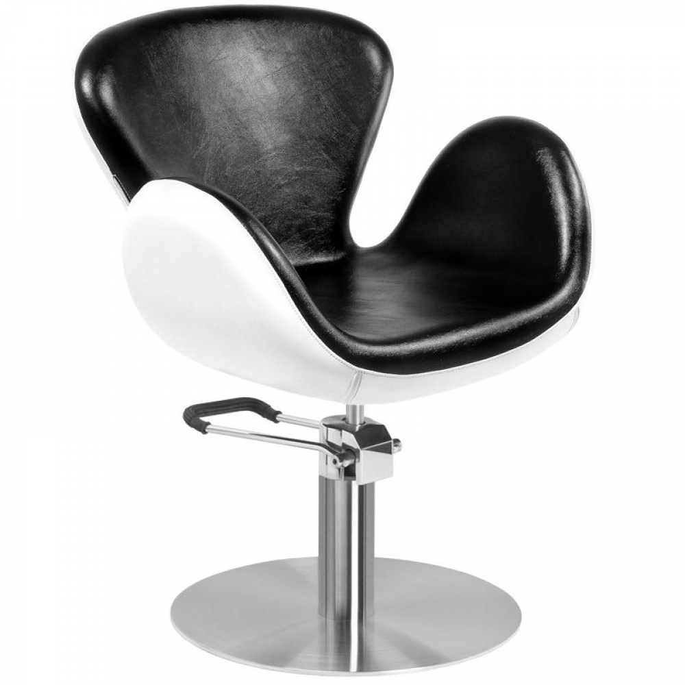 Gabbiano hairdressing chair Amsterdam black and white (111446)