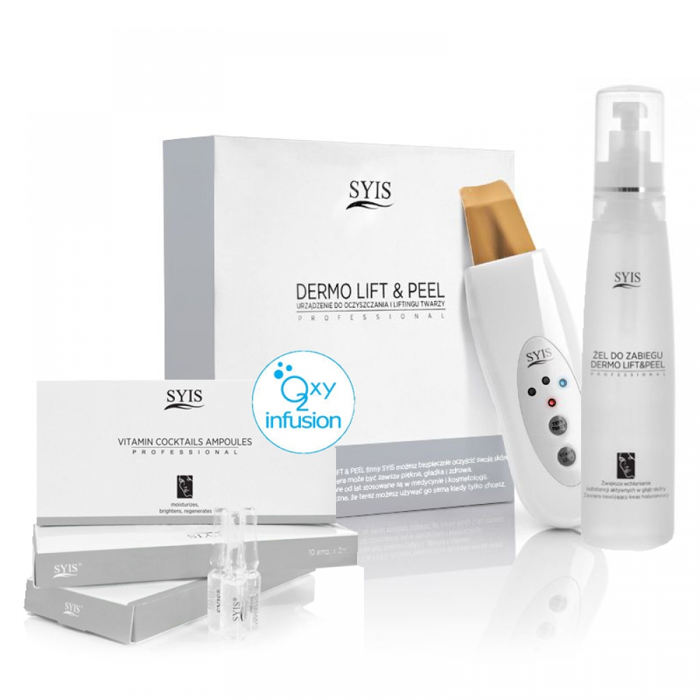 Syis device dermo lift & peel skin scrubber gold spatula + syis cosmetics (123899)