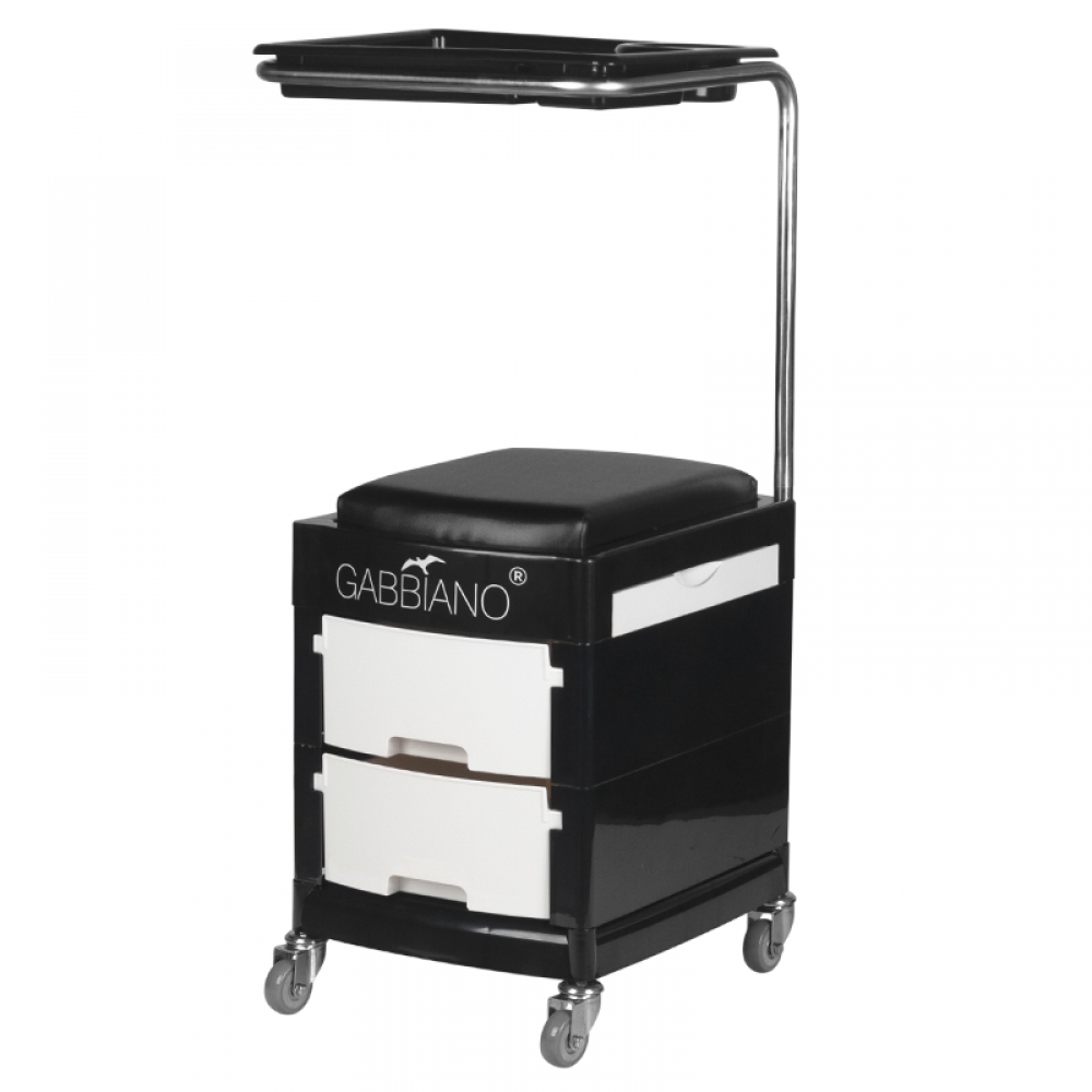 Helper - pedicure stool 16 plus black / white (125885)