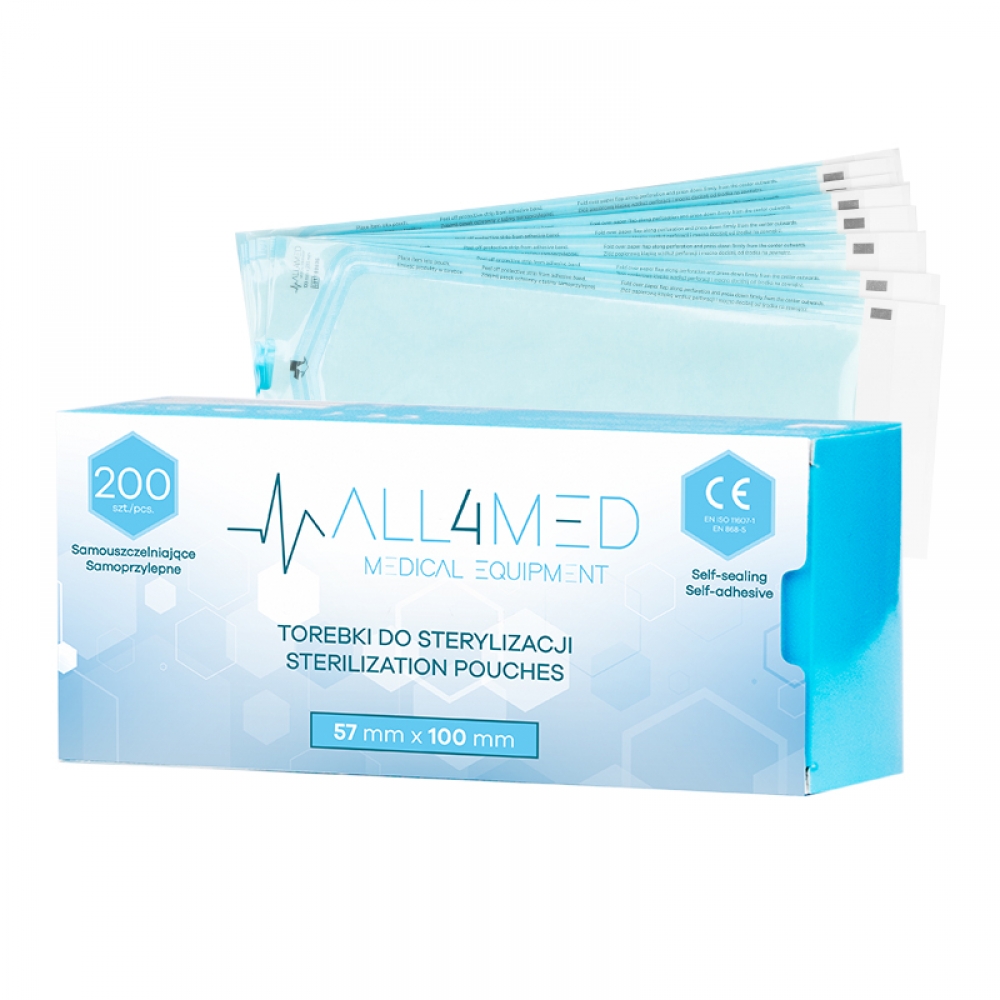 All4med Autoclavable bags 57mm x 100mm 200pcs (126241)