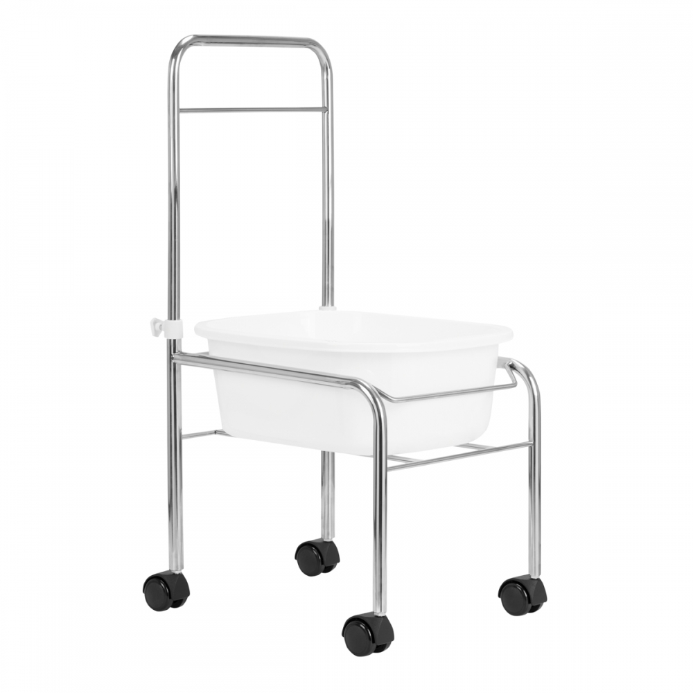 Pedicure tray on wheels, chrome (126249)