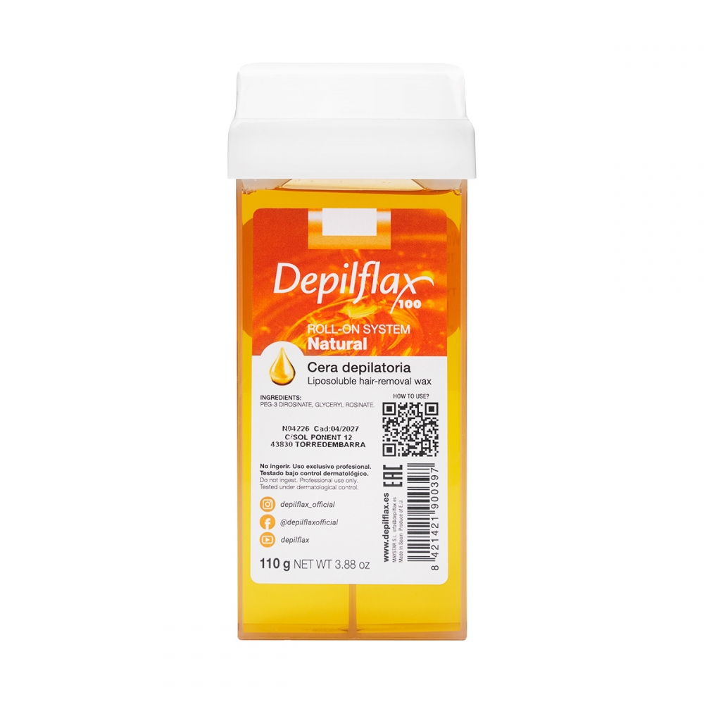 Depilflax 100 depilatory wax, natural roll 110g (100127)
