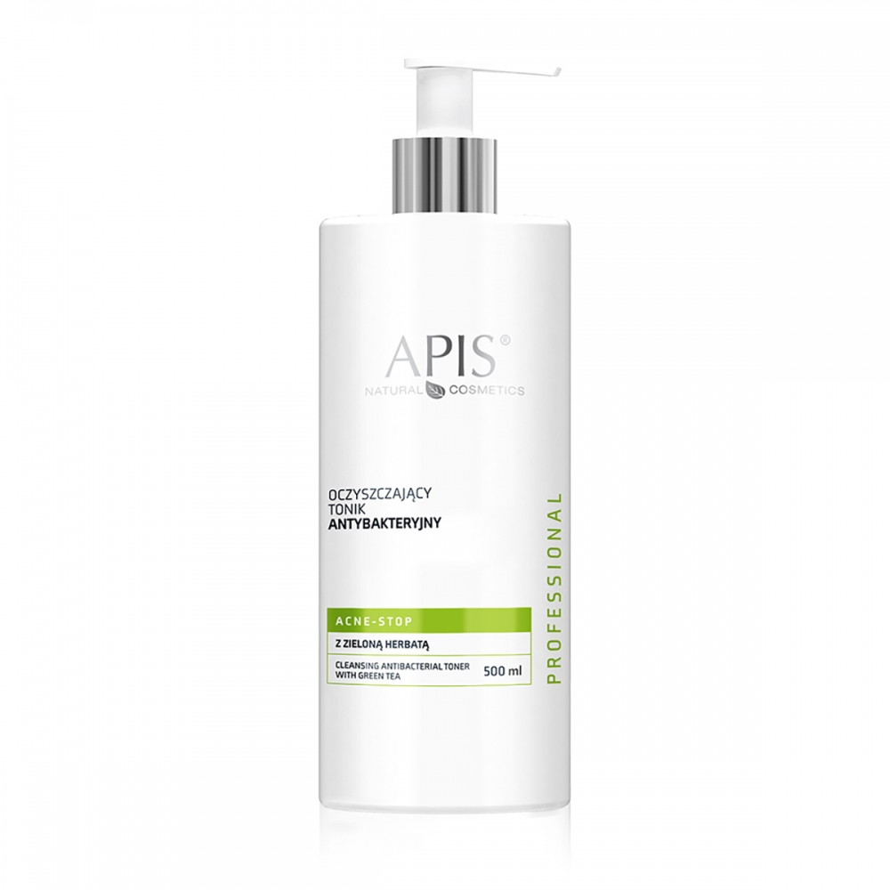 Apis acne-stop antibacterial cleansing tonic. with green tea 500ml (105373)