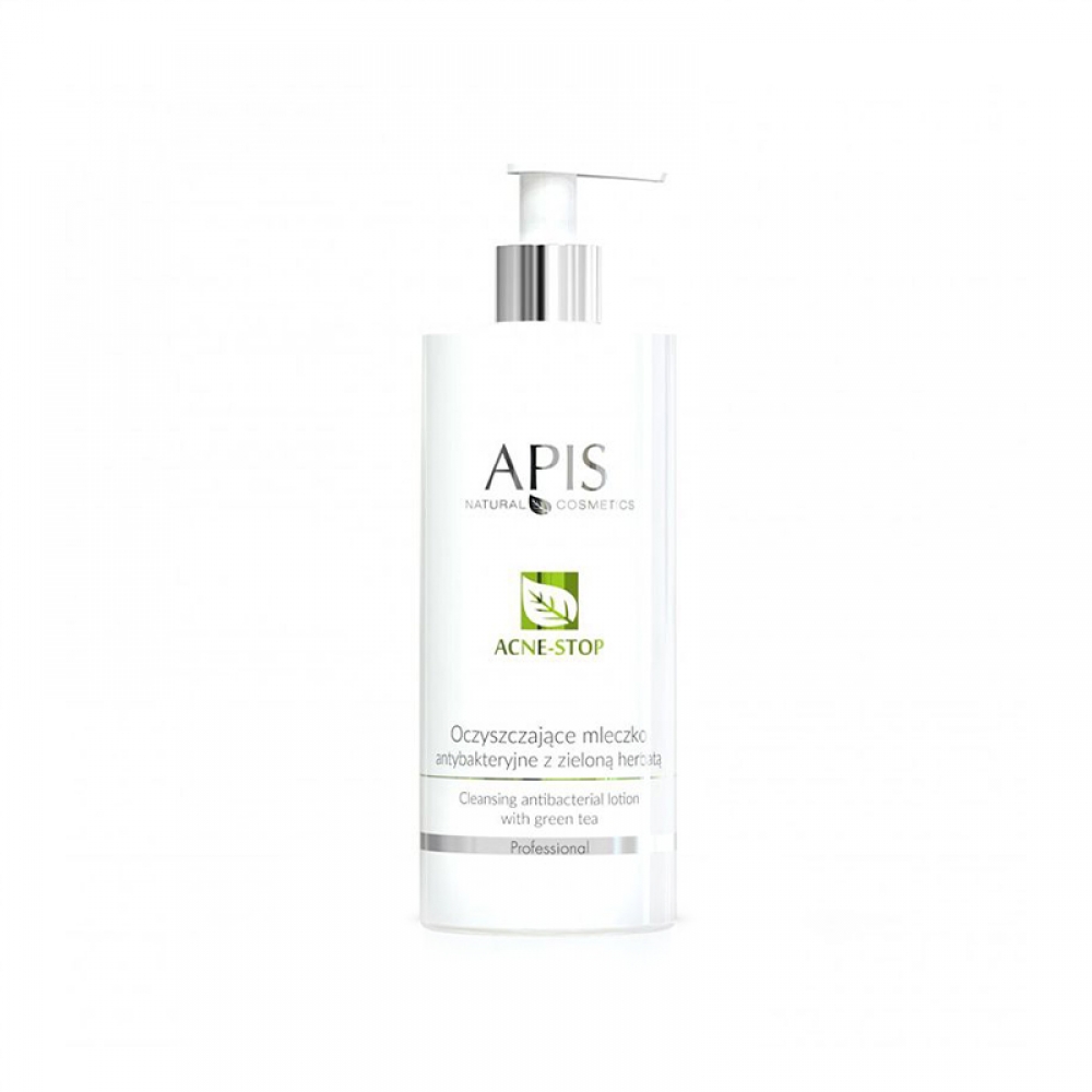 Apis acne-stop antibacterial cleansing milk. with green tea 500ml (105376)