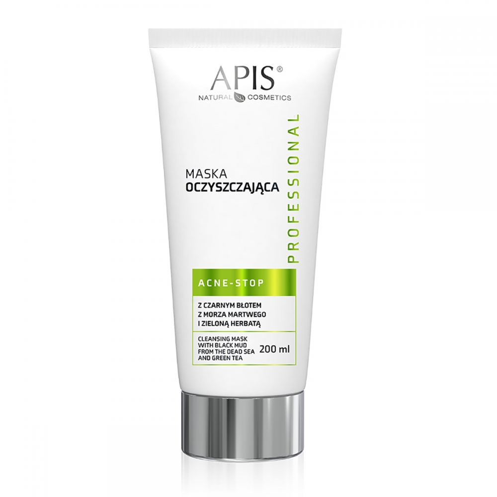 Apis acne-stop cleansing mask with black mud 200ml (105409)