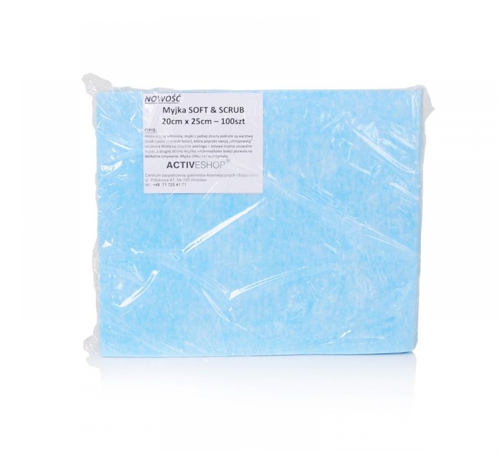 Disposable scarves-treatment washers 100 pcs soft & scrub 20x25cm (105815)