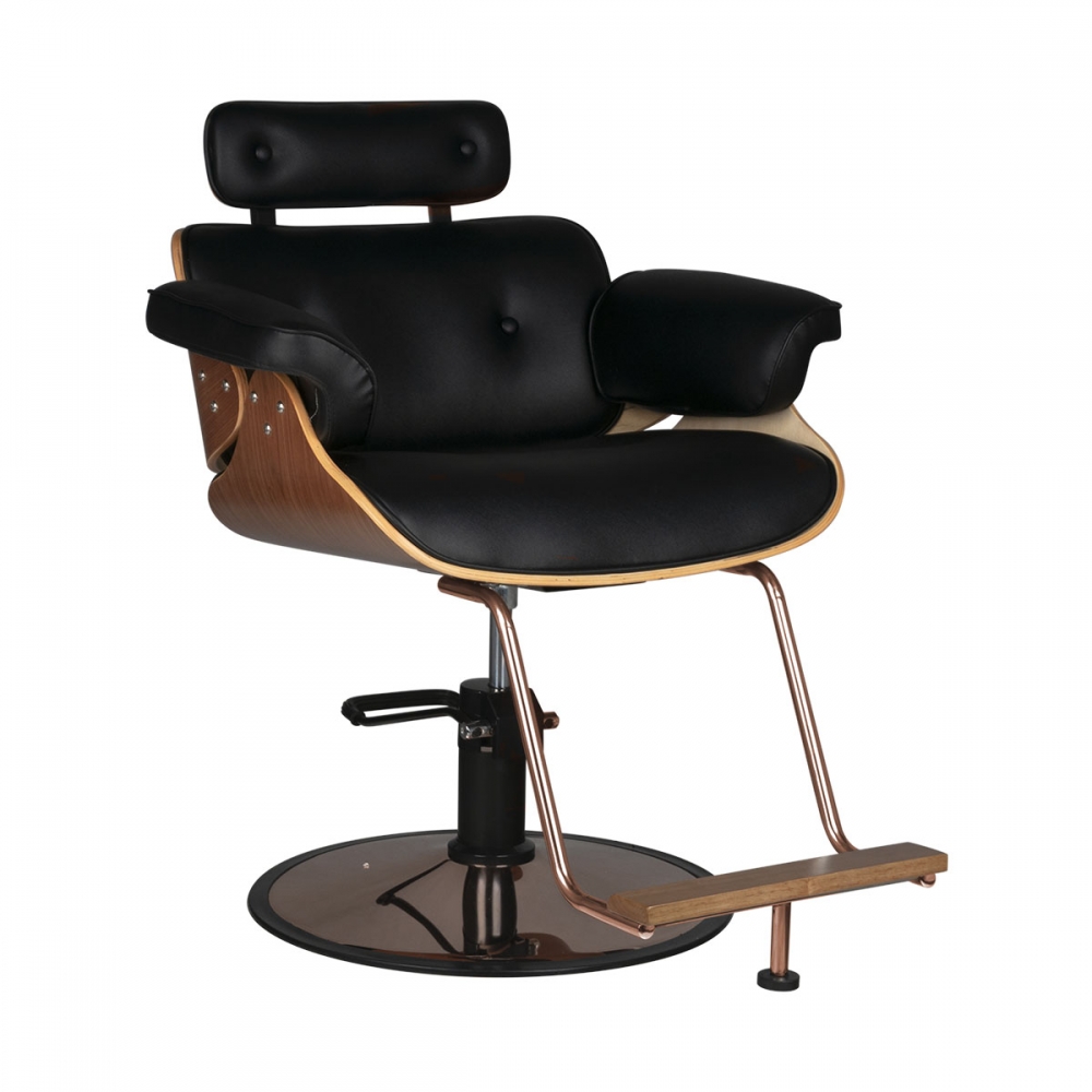 Gabbiano hairdressing chair florence black walnut (126635)