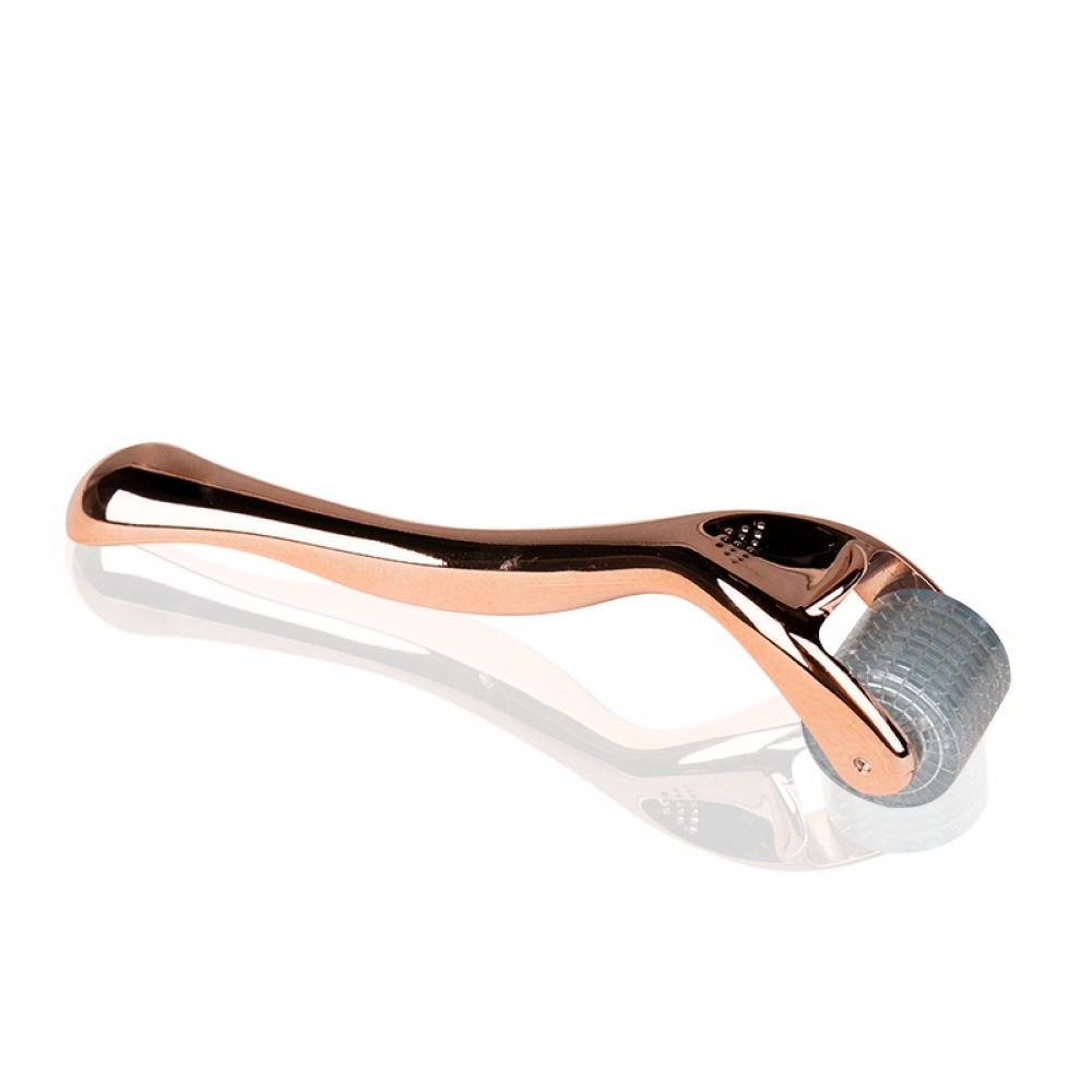 Derma roller for mesotherapy rose gold 2.0mm 192 titanium needles (131997)