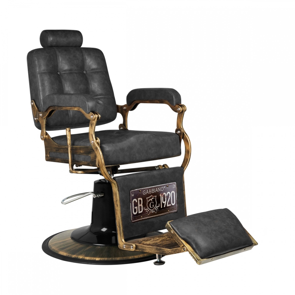 Gabbiano barber chair Boss HD Old Leather black (131780)