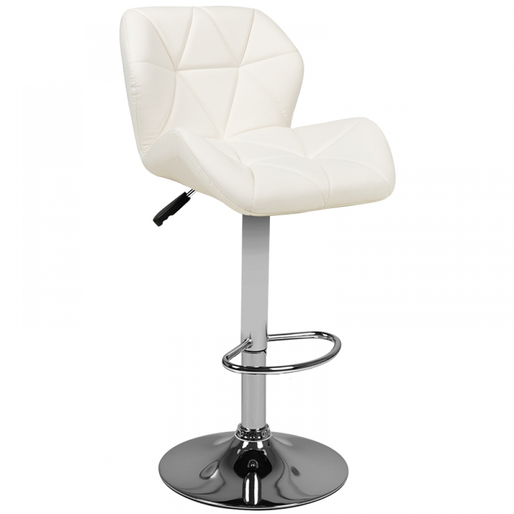 Bar stool m01 quilted adjustable white (132518)