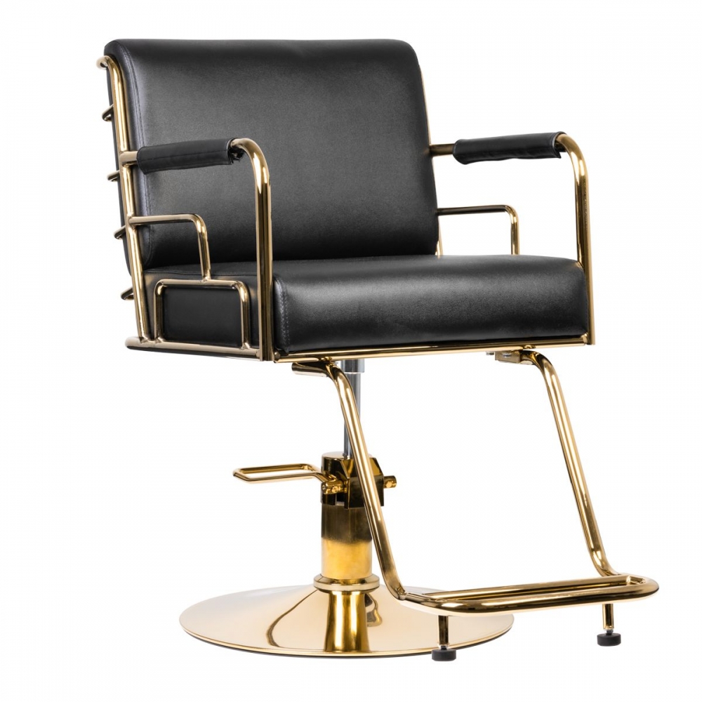 GABBIANO HAIRDRESSING CHAIR PRATO GOLD - BLACK (137106)