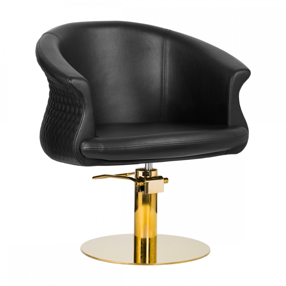 Gabbiano hairdressing chair Wersal gold black (135420)