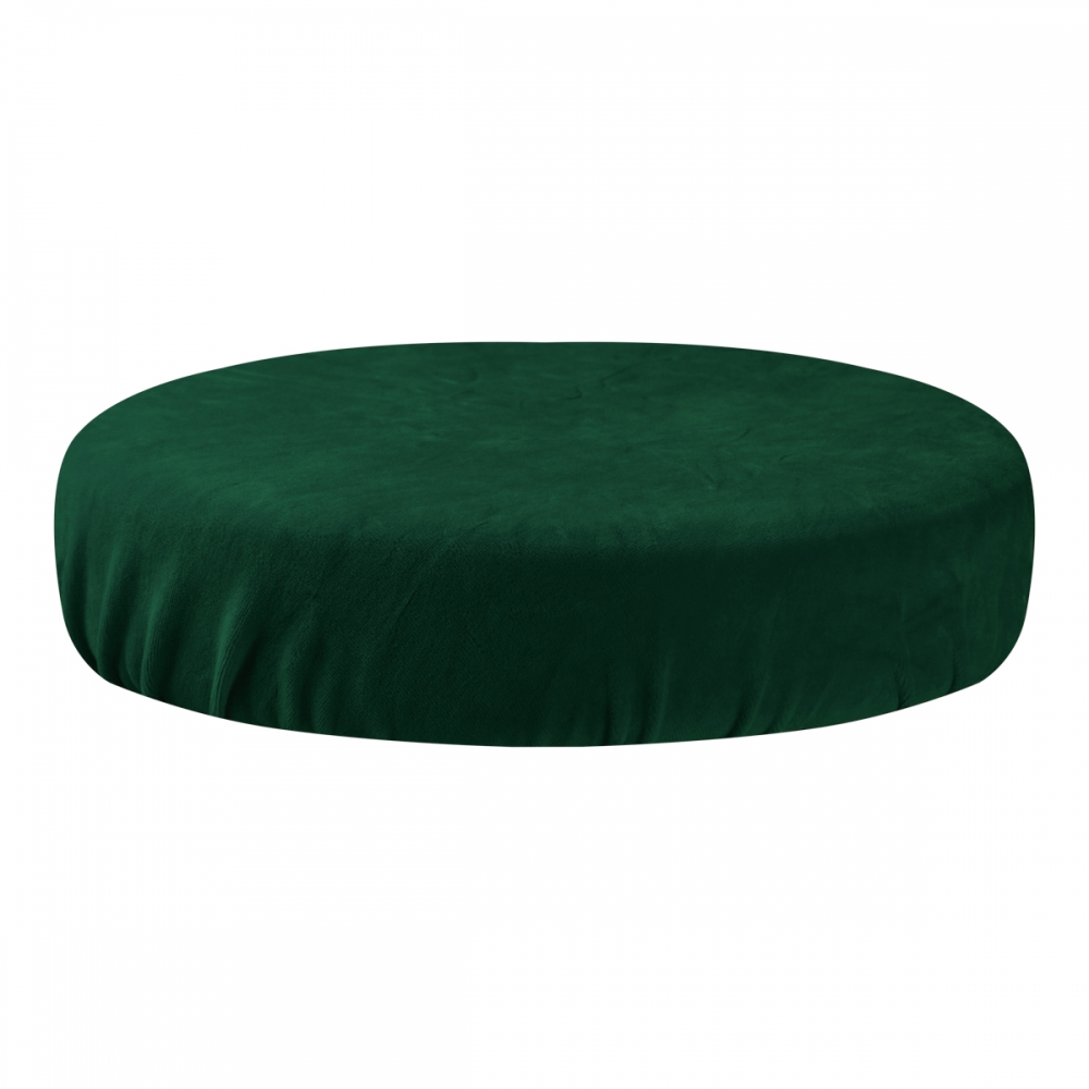 VELOUR COVER STOOL BOTTLE GREEN (142982)