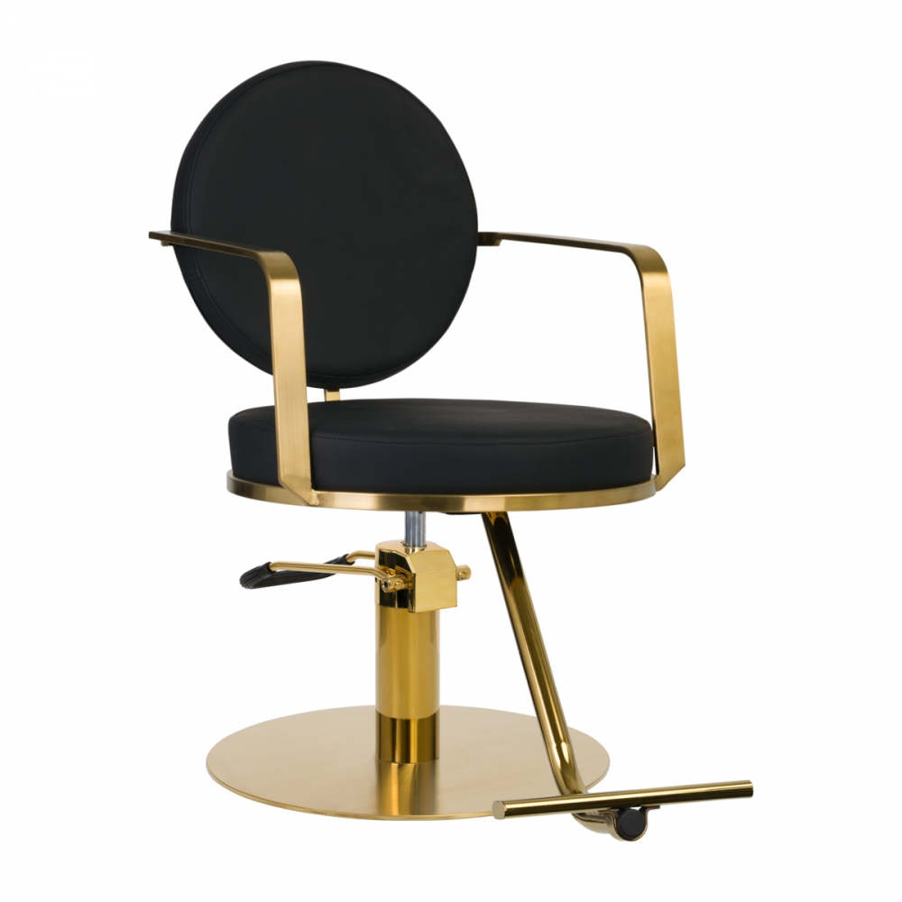 GABBIANO HAIRDRESSING CHAIR ARRAS BLACK GOLD (136679)