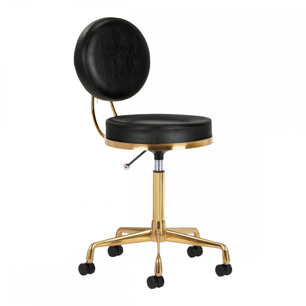 COSMETIC STOOL H5 GOLD BLACK (140259)