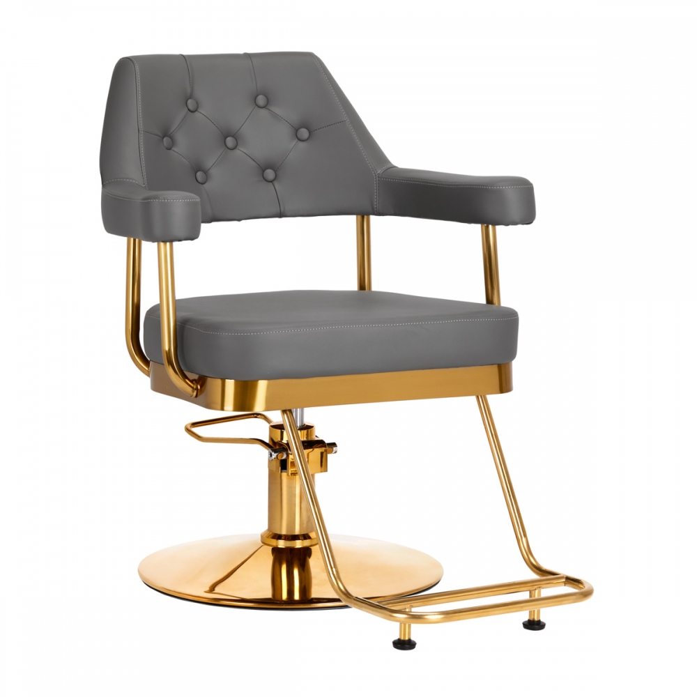 Gabbiano hairdressing chair Granda gold grey (146703)