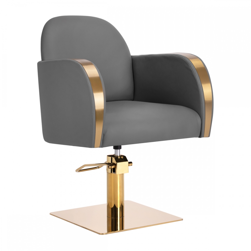 Gabbiano hairdressing chair Malaga gold grey (146705)