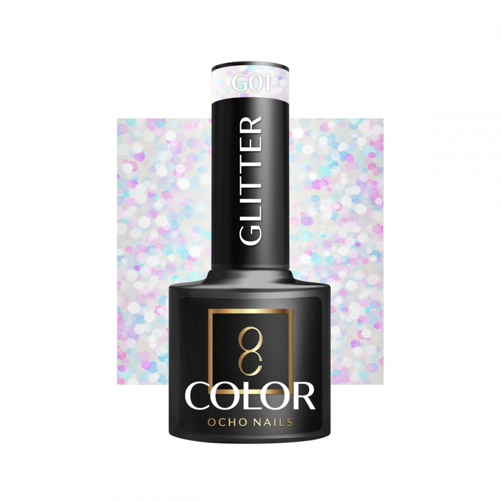 OCHO NAILS Hybrid nail polish glitter G01 -5 g (147460)