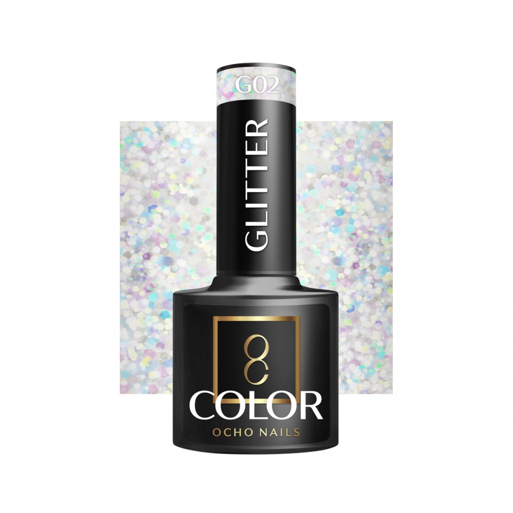 OCHO NAILS Hybrid nail polish glitter G02 -5 g (147461)