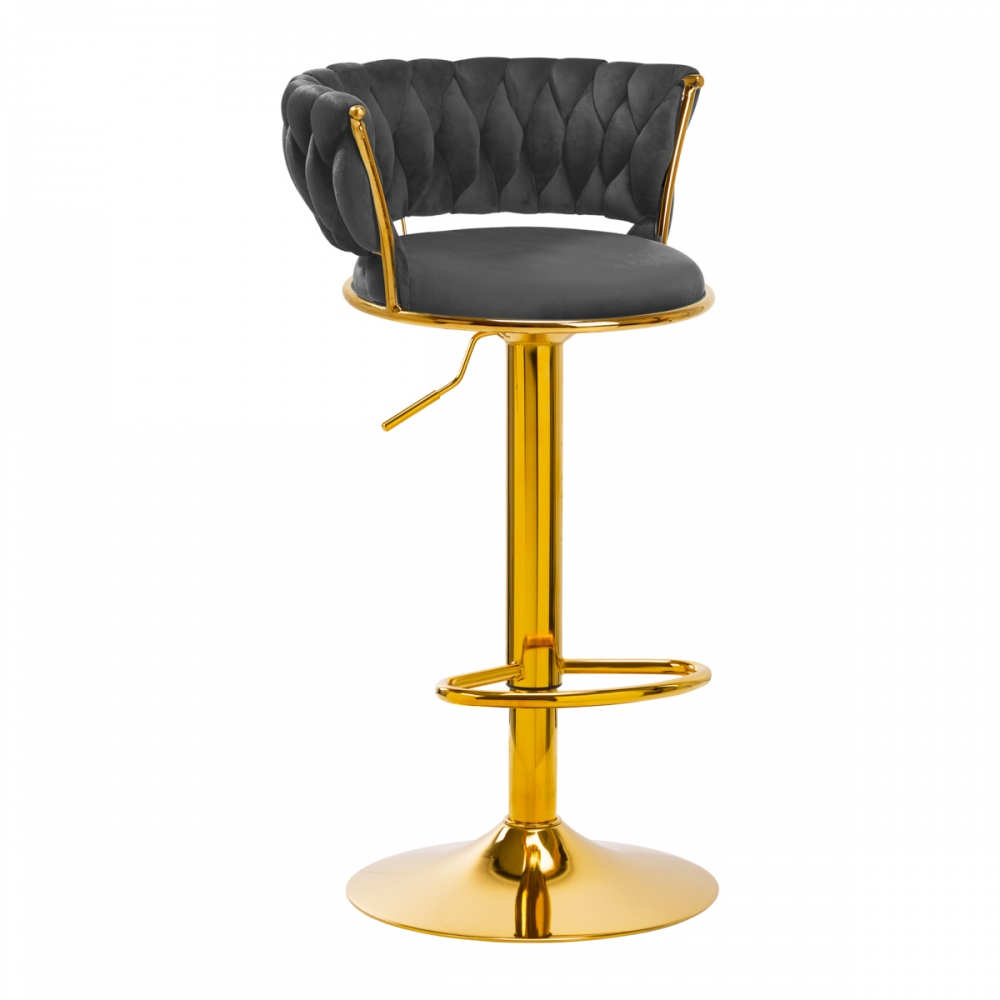 4Rico Bar Hocker QS-B313a gray velvet (147825)
