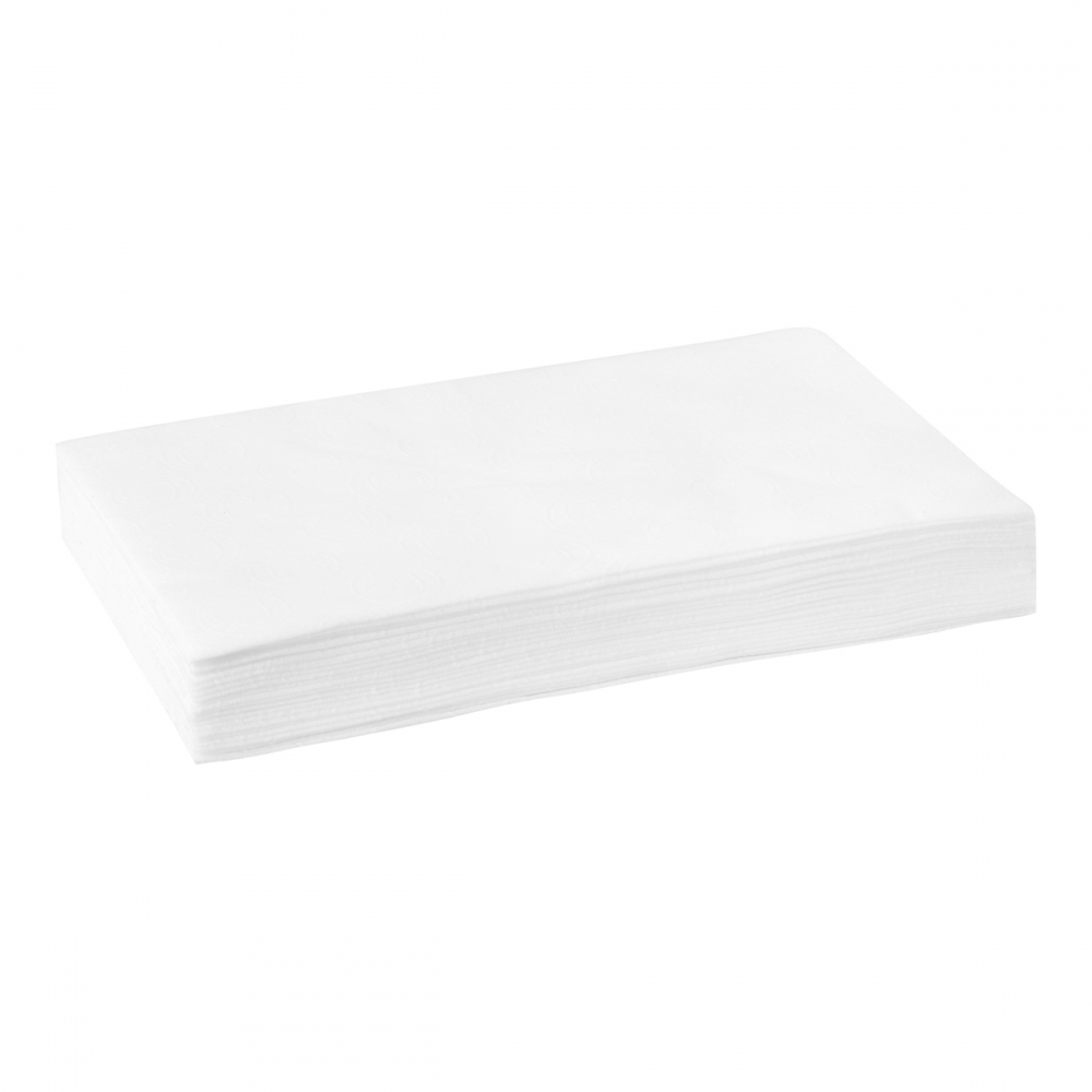 Disposable treatment scarves 20 pcs. 70×40 cm white hearts (148076)