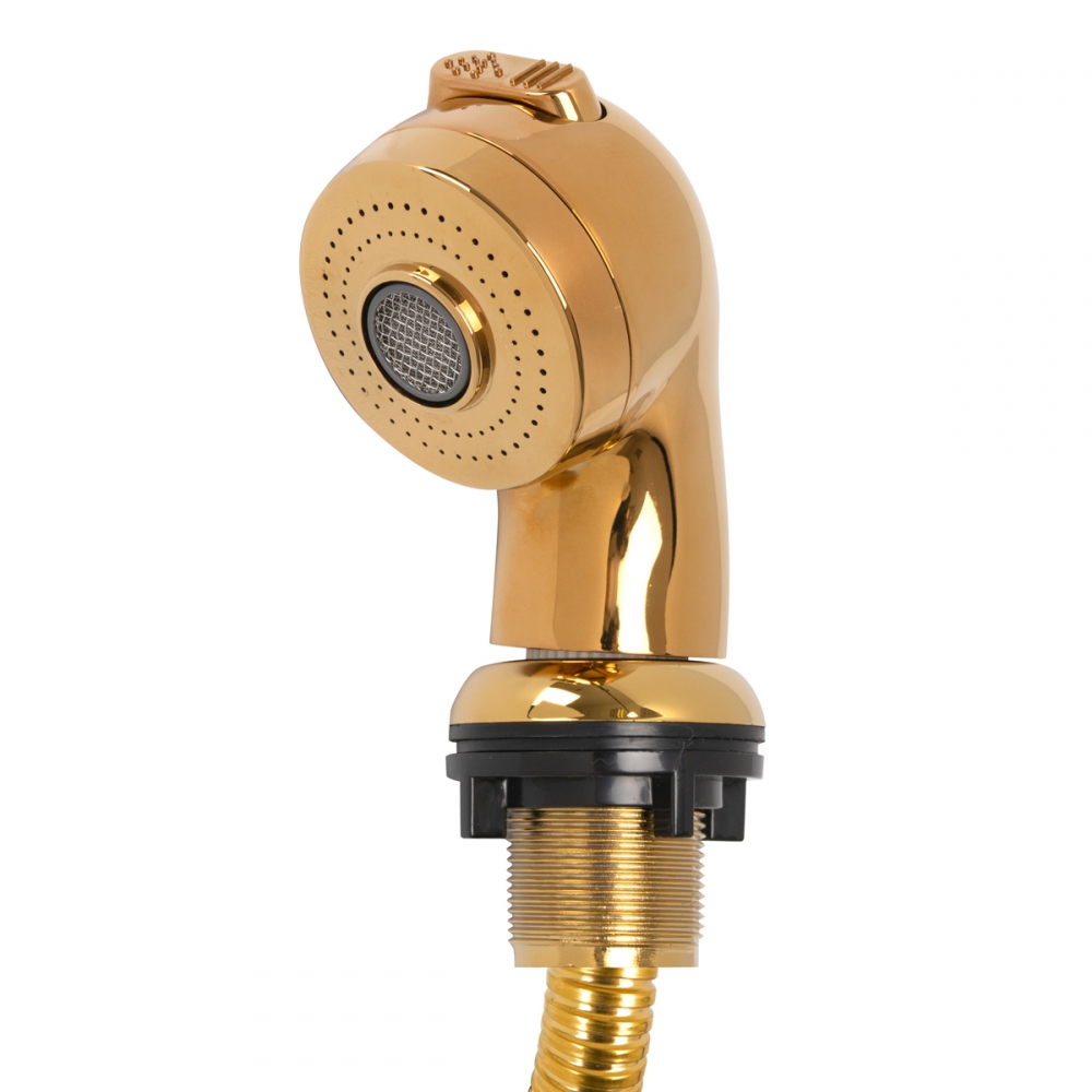 Hairdressing wash unit handset gold large (148070)
