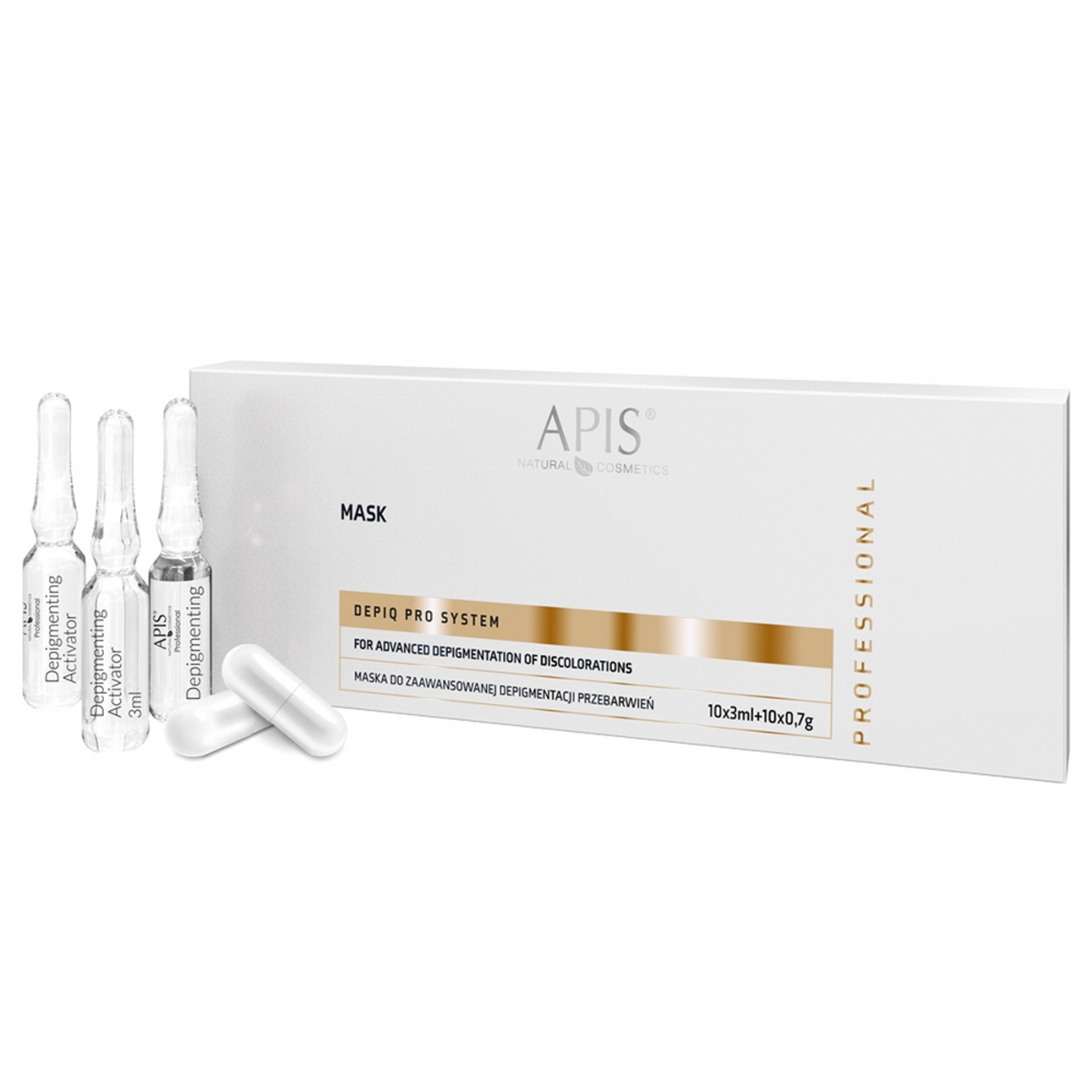 APIS DEPIQ PRO SYSTEM Mask for advanced depigmentation of hyperpigmentation, 10x3ml + 10x0,7g (149601)