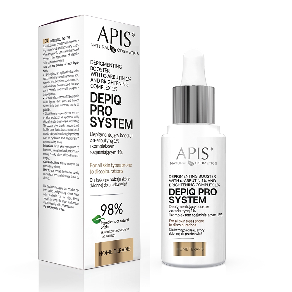 APIS DEPIQ PRO SYSTEM Depigmenting booster with α-arbutin 1% and lightening complex 1% 30 ml (149602)