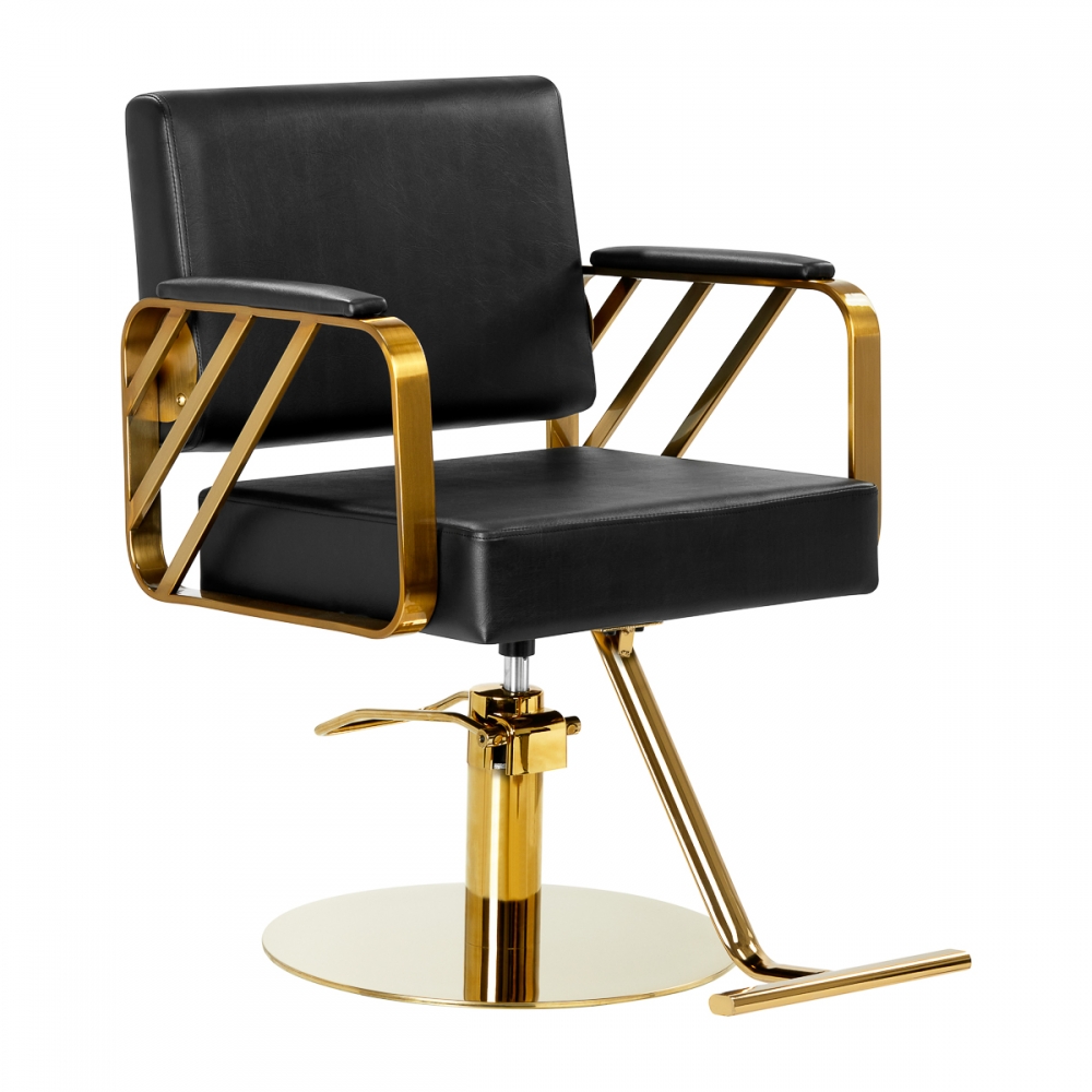 Gabbiano hairdressing chair Genua gold black (148036)